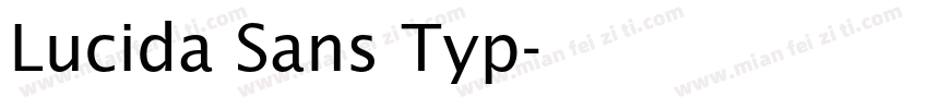 Lucida Sans Typ字体转换